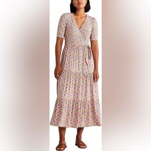 Boden Tiered Wrap Jersey Maxi Dress Womens Size 6